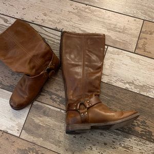 Frye Phillip Harness Tall brown knee high boot size 7B